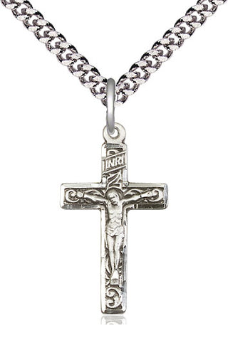 Pewter Crucifix Medal Catholic Jewelry