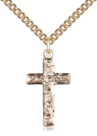 14kt Gold Cross Medal