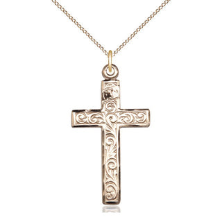 14kt Gold Cross Medal