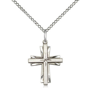 Sterling Silver Cross Medal Religious Jewelry