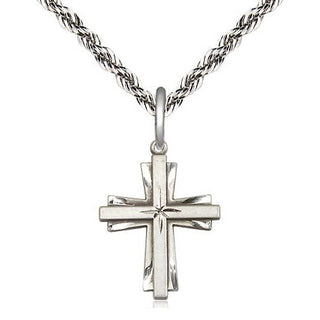 Sterling Silver Cross Medal Religious Jewelry