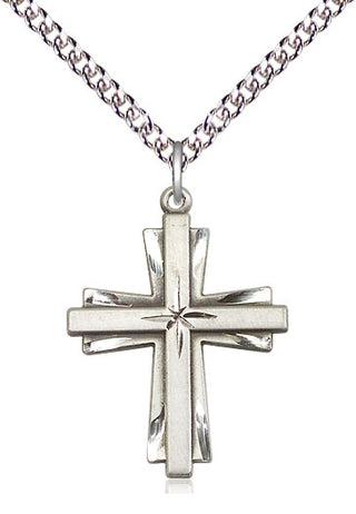 Sterling Silver Cross Medal Catholic Jewelry