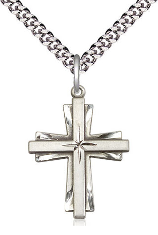 Sterling Silver Cross Medal Catholic Jewelry