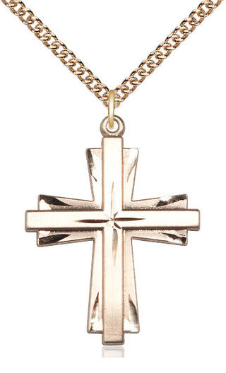 14kt Gold Filled Cross Medal Catholic Jewelry