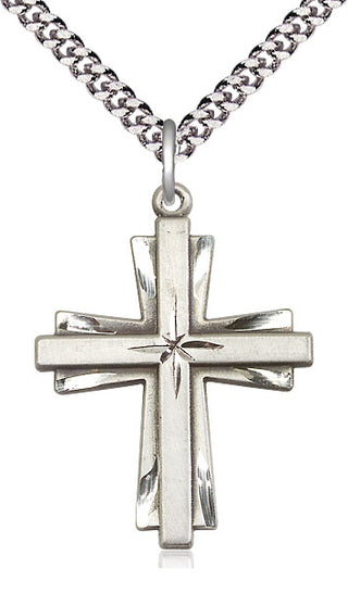 Sterling Silver Cross Medal Catholic Jewelry