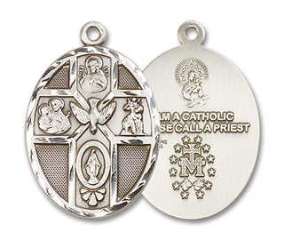 Pewter 5-Way Holy Spirit Medal