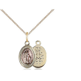 Gold Plate Sterling Silver Miraculous Medal Religious and Catholic Jewelry