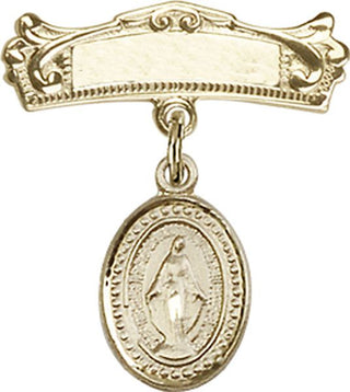 14kt Gold Filled Badge Pin Miraculous Baby Badge