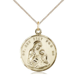 14kt Gold Saint Ann Medal