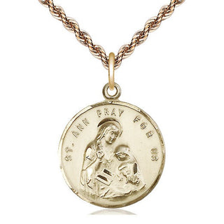 14kt Gold Saint Ann Medal