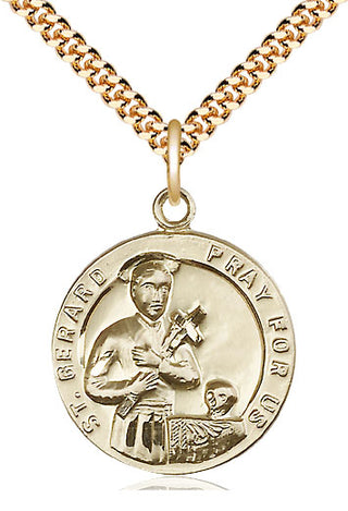 14kt Gold Filled Saint Gerard Medal Catholic Jewelry
