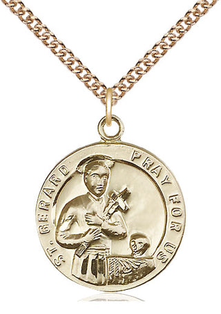 14kt Gold Filled Saint Gerard Medal Catholic Jewelry