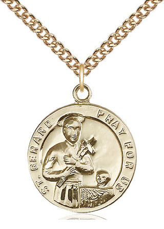 14kt Gold Filled Saint Gerard Medal Catholic Jewelry