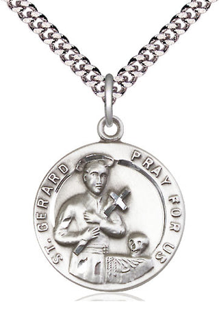 Sterling Silver Saint Gerard Medal Catholic Jewelry