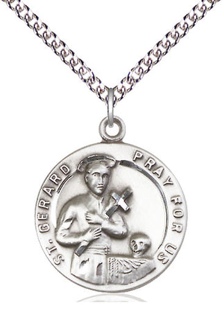 Sterling Silver Saint Gerard Medal Catholic Jewelry