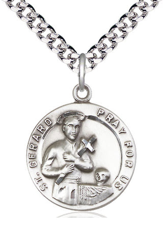Sterling Silver Saint Gerard Medal Catholic Jewelry