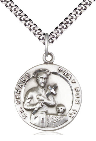 Sterling Silver Saint Gerard Medal Catholic Jewelry