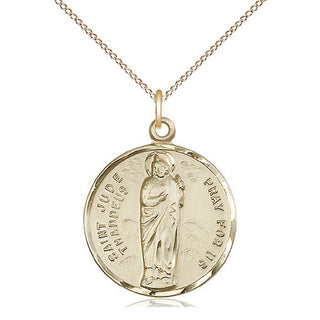 14kt Gold Saint Jude Medal