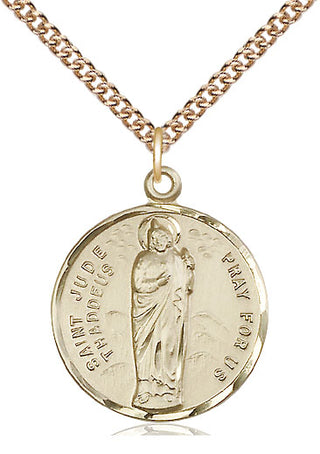 14kt Gold Saint Jude Medal