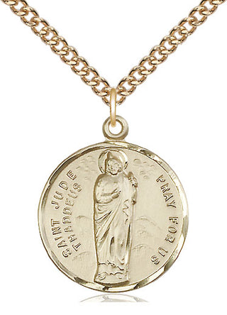 14kt Gold Saint Jude Medal