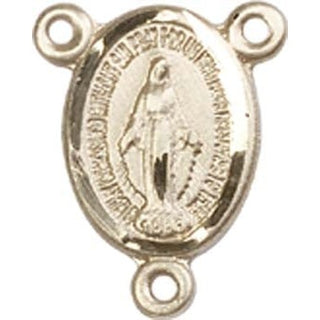 14kt Gold Filled Miraculous Rosary Center Rosary Center