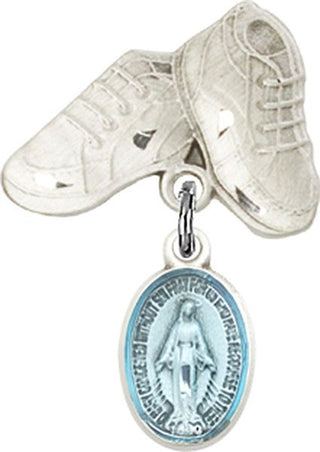 Sterling Silver Baby Boots Miraculous Baby Badge