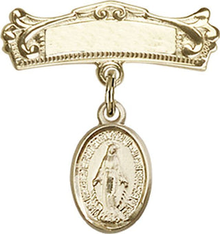14kt Gold Filled Badge Pin Miraculous Baby Badge