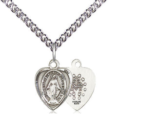 Sterling Silver Miraculous Medal Religious and Catholic Jewelry