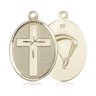 14kt Gold Filled Cross Paratrooper Medal