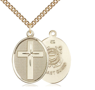 14kt Gold Cross Coast Guard Medal