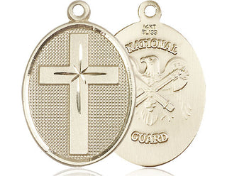 14kt Gold Cross National Guard Medal