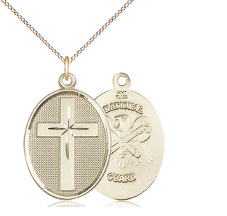 14kt Gold Cross National Guard Medal