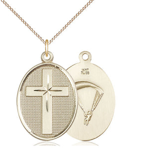 14kt Gold Cross Paratrooper Medal