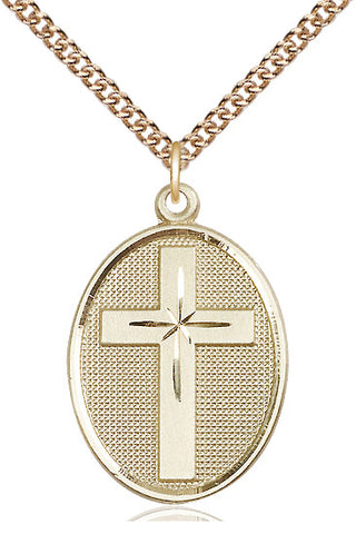 14kt Gold Cross Medal