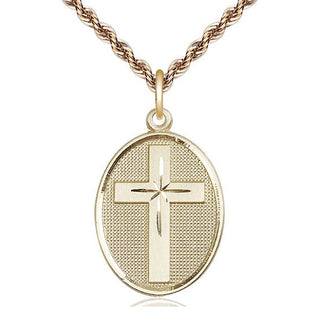 14kt Gold Cross Medal