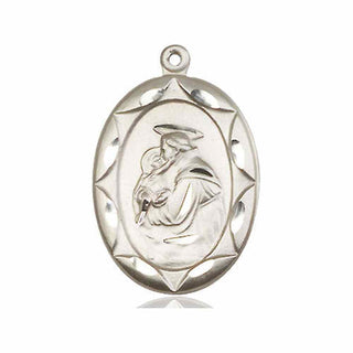 Pewter Saint Anthony Medal Engraved Catholic Saint Jewelry