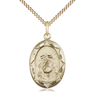 14kt Gold Filled Ecce Homo Medal Catholic Jewelry Engraved Catholic Saint Jewelry
