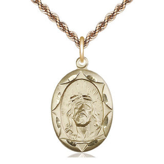 14kt Gold Filled Ecce Homo Medal Catholic Jewelry Engraved Catholic Saint Jewelry