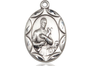 Sterling Silver Saint Gerard Medal Catholic Jewelry Engraved Catholic Saint Jewelry