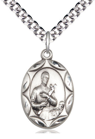 Sterling Silver Saint Gerard Medal Catholic Jewelry Engraved Catholic Saint Jewelry