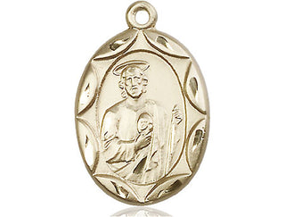 14kt Gold Filled Saint Jude Medal Engraved Catholic Saint Jewelry