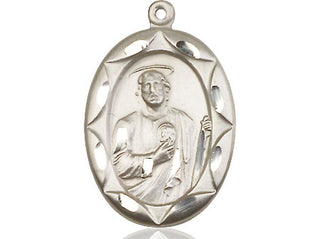 Sterling Silver Saint Jude Medal Catholic Jewelry Engraved Catholic Saint Jewelry
