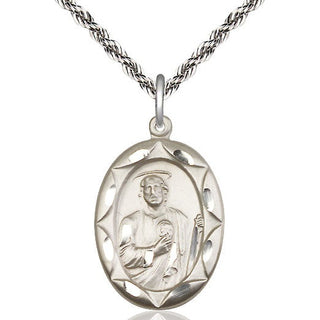 Sterling Silver Saint Jude Medal Catholic Jewelry Engraved Catholic Saint Jewelry