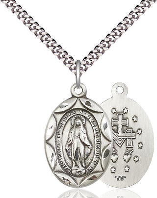 Pewter Miraculous Medal Catholic Jewelry