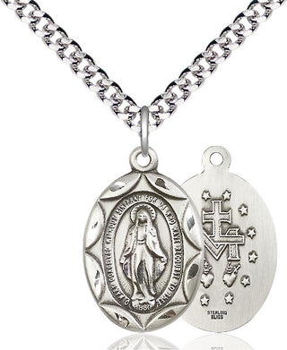 Pewter Miraculous Medal Catholic Jewelry