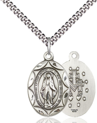 Pewter Miraculous Medal Catholic Jewelry