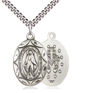 Sterling Silver Miraculous Medal Catholic Jewelry