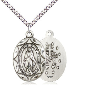 Sterling Silver Miraculous Medal Catholic Jewelry