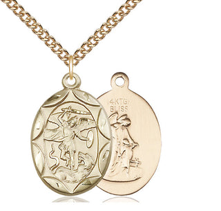 14kt Gold Filled Saint Michael the Archangel Medal Catholic Jewelry