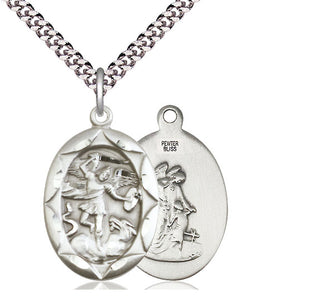 Pewter Saint Michael the Archangel Medal Catholic Jewelry